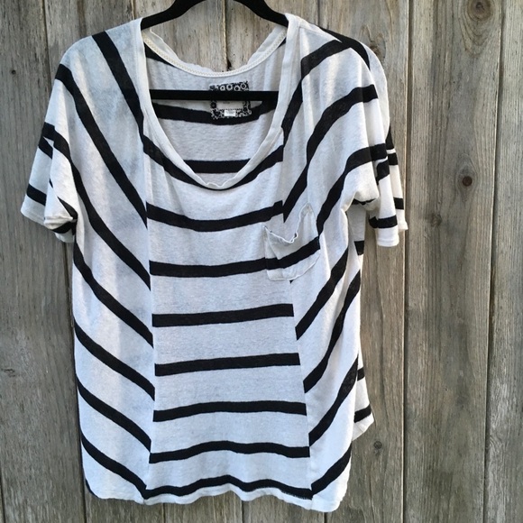 Anthropologie Tops - Anthropologie Postmark Linen Blend Pocket Tee Medium